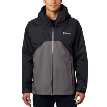 Columbia Muške Jakne - Rain Scape Big Crne Sive | EXUA-23694